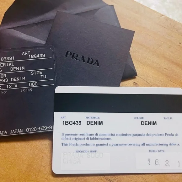 🎄Sale! Today only🎄Authentic Prada Canapa Tote in Blue Denim - Picture 10 of 10
